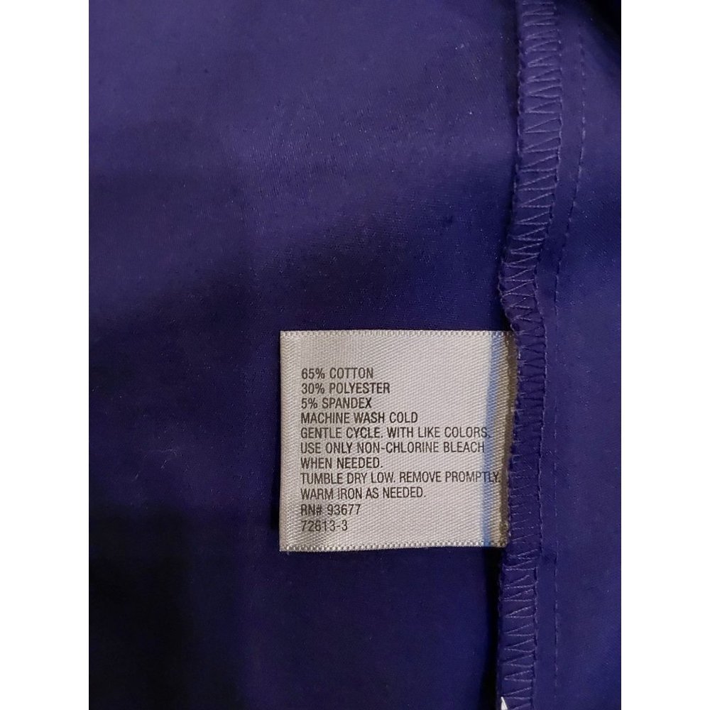 Worthington Women's Dark Purple Long Sleeve Ruched Stretch Dress Shirt. Sz XL - Picture 4 of 14